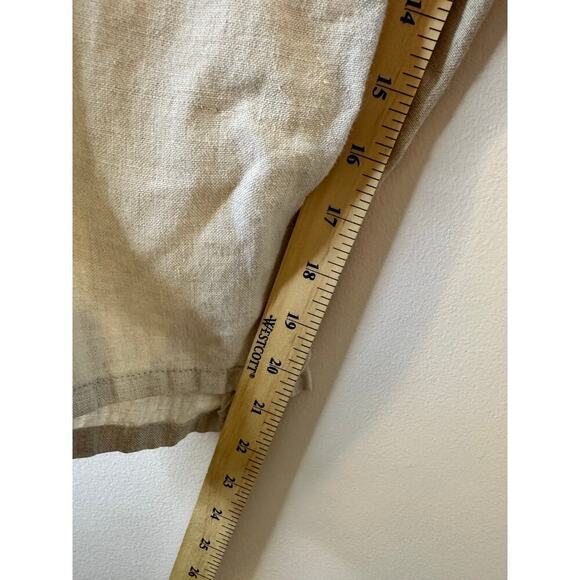 J. Jill Womens Love Linen Tan Wide Leg Pant Coastal Lagenlook Stretch Large - Picture 5 of 8